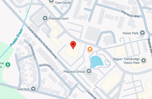 Map showing Spire Cambridge Lea Hospital, Impington